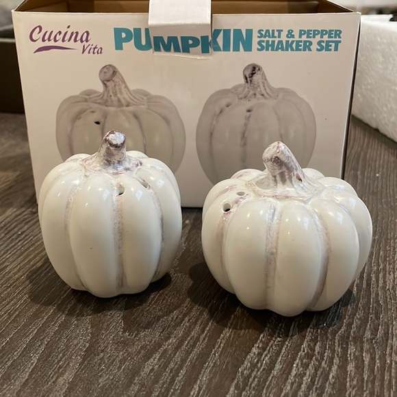 Francesca's Collections Other - White pumpkin salt & pepper shaker